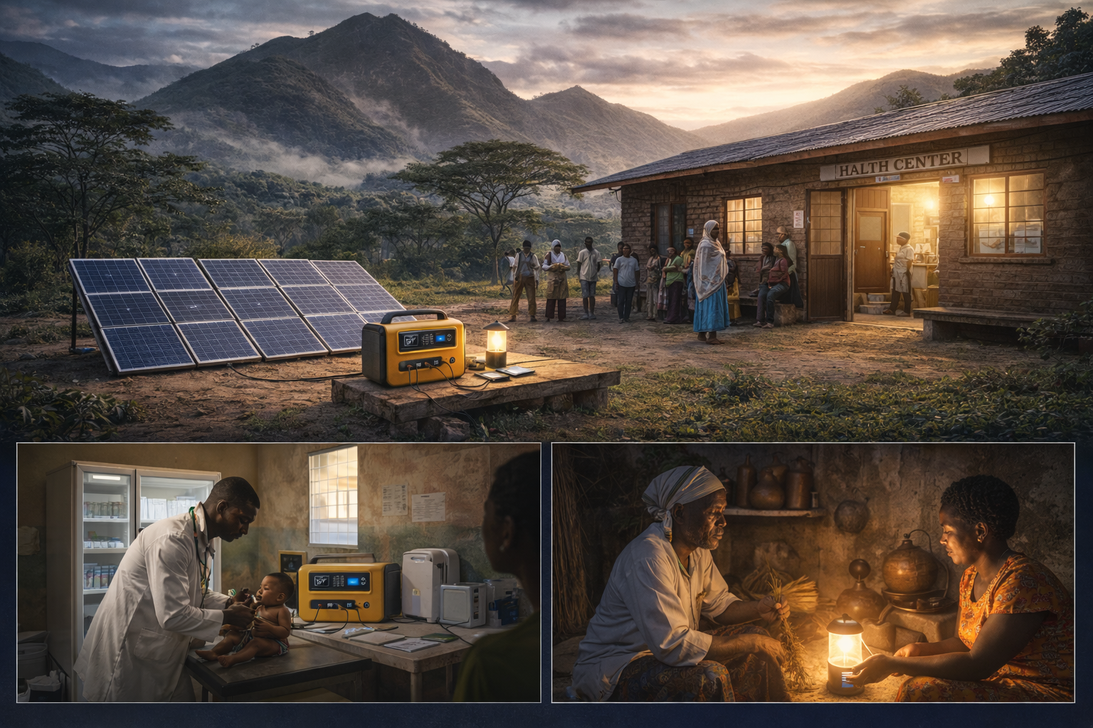 Future clinic with solar power